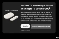 YouTube TV Subscribers: Save 50% on Google TV Streamer