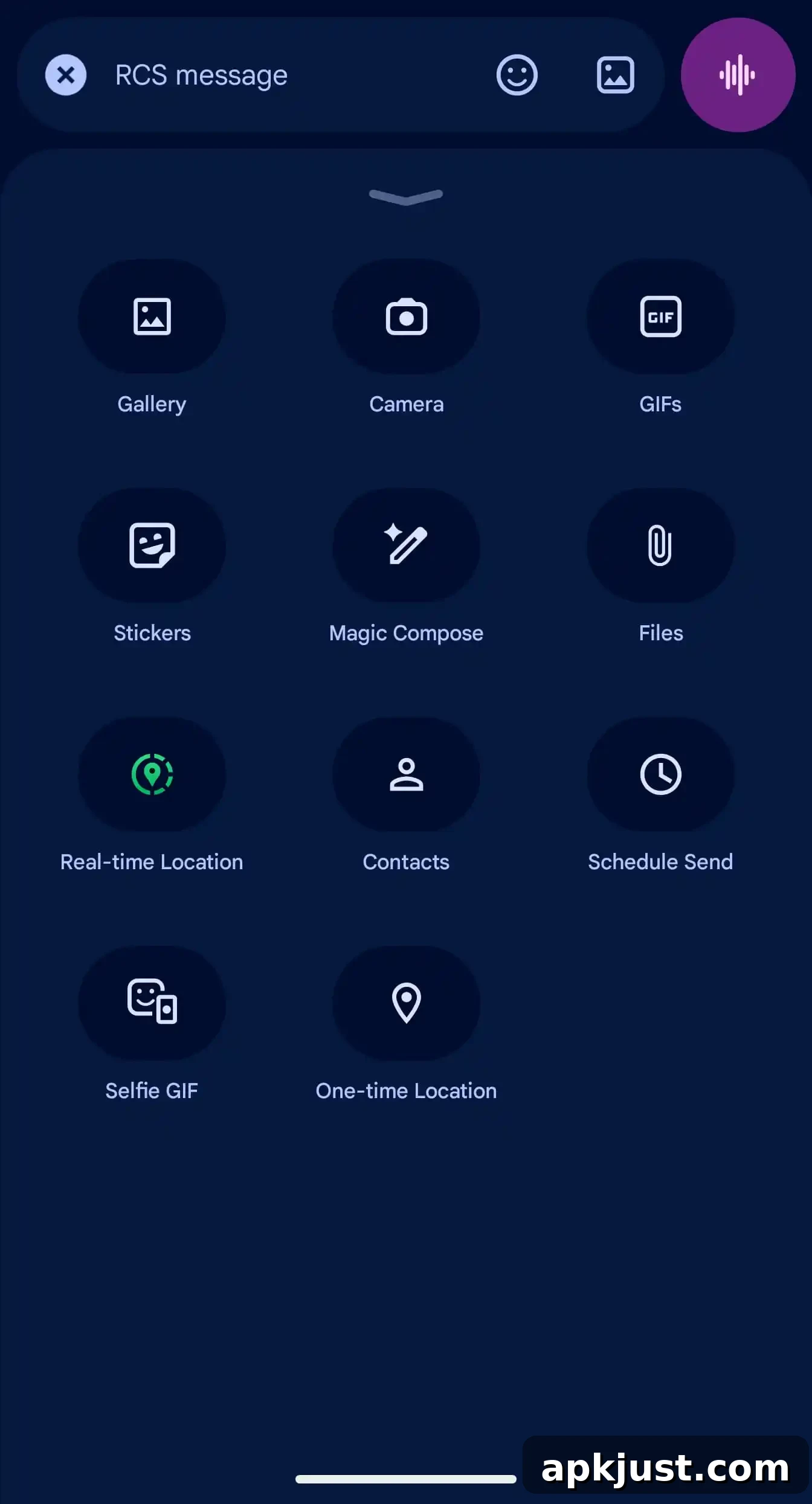 Fullscreen attachments grid