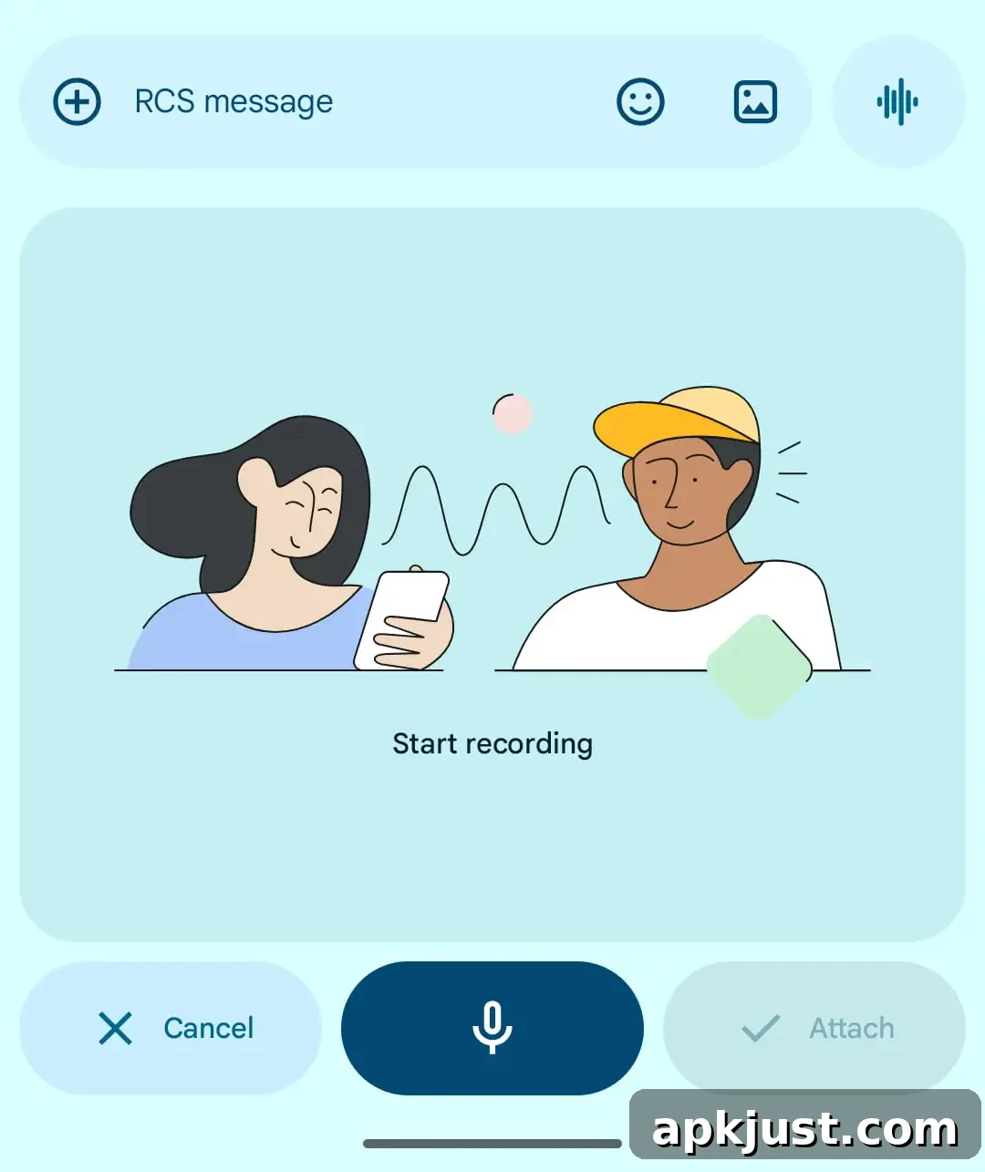 Old voice message button