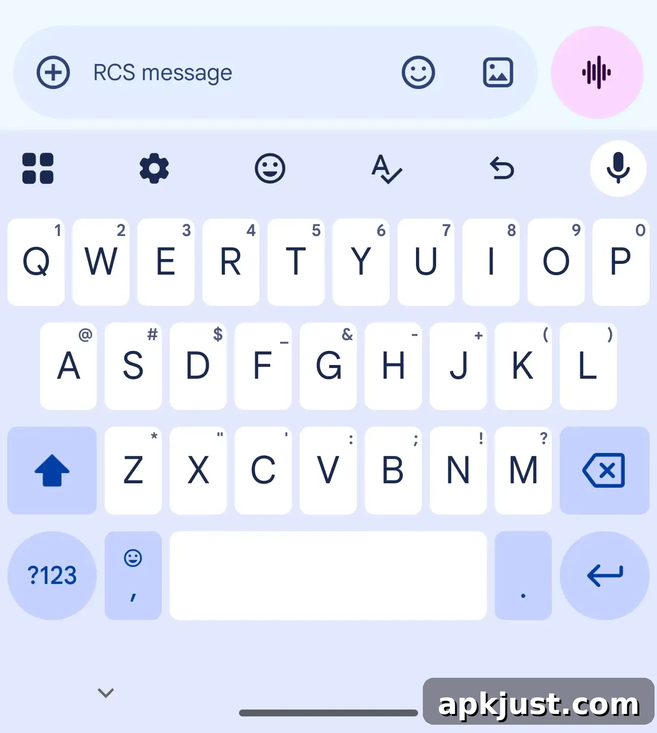 New bolder voice message button