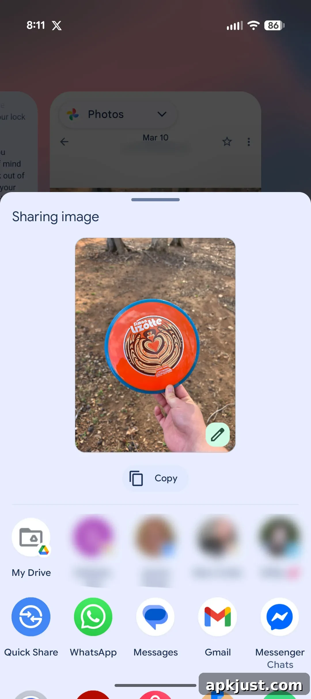 Alternate screenshot of the redesigned Select image flow