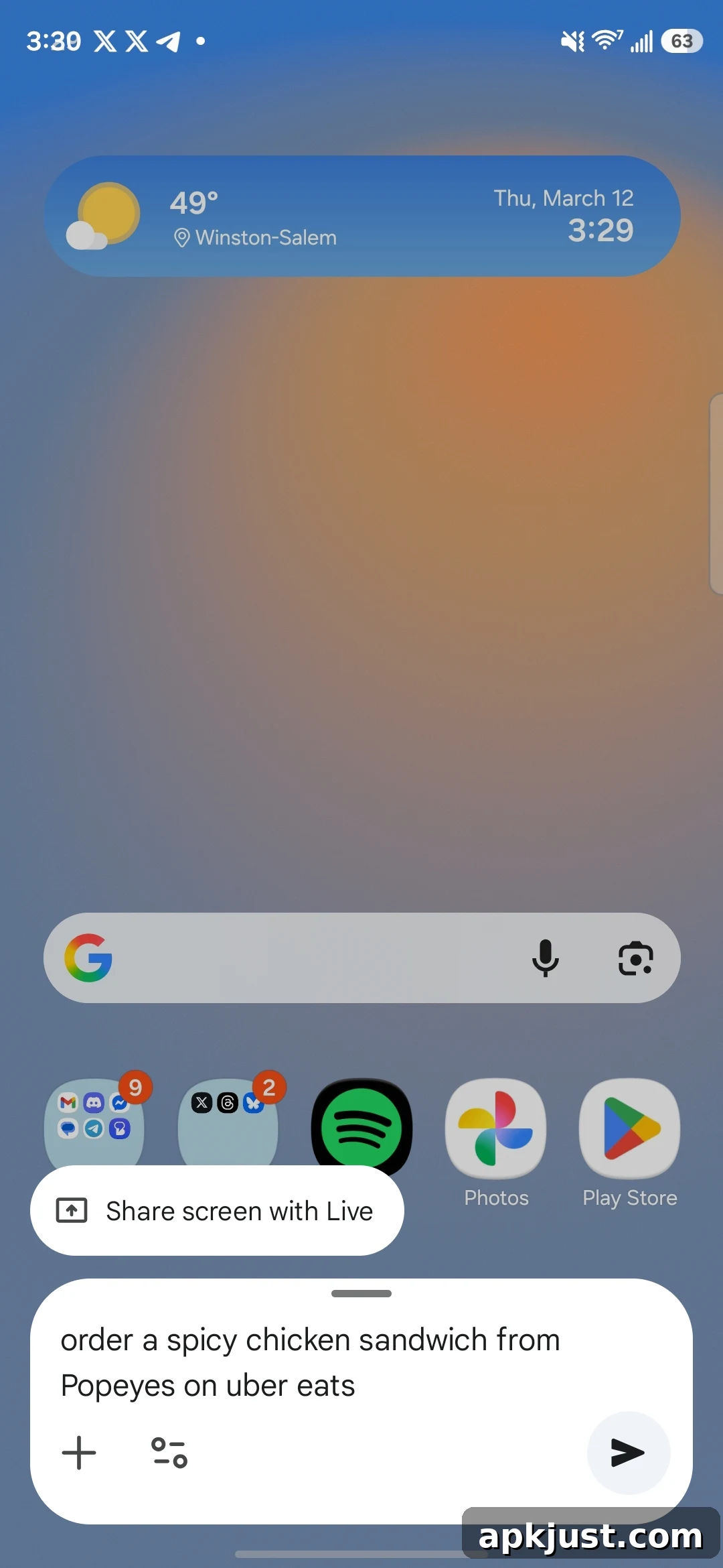 Gemini screen automation screenshot 1