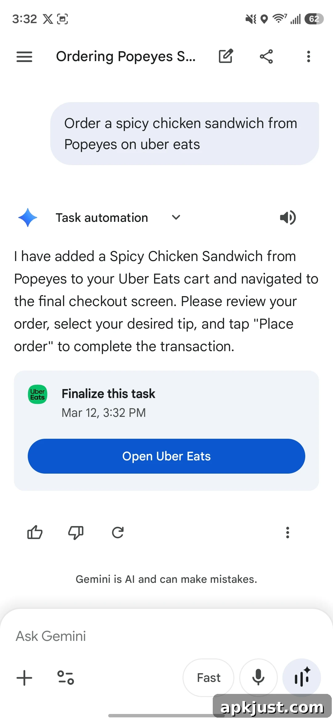 Gemini screen automation screenshot 3