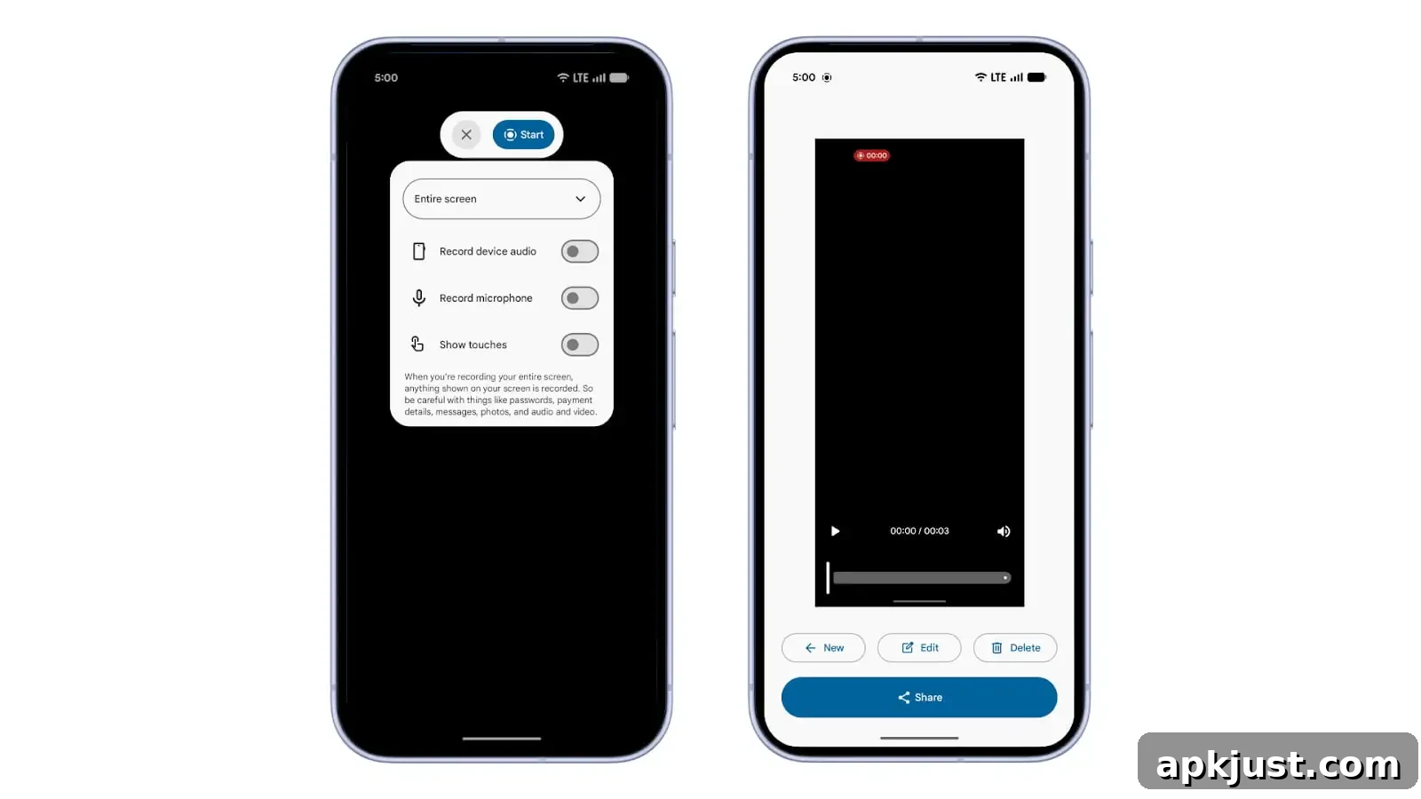 Screen recorder redesign