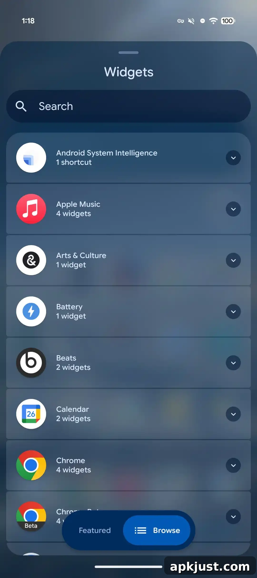 Widget pane blur example 1