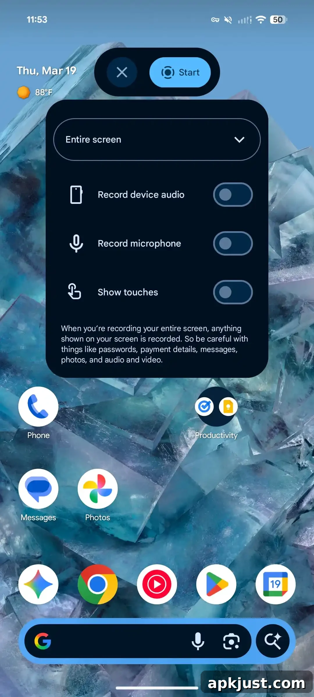 Android Canary 2603 screen recording preview 1