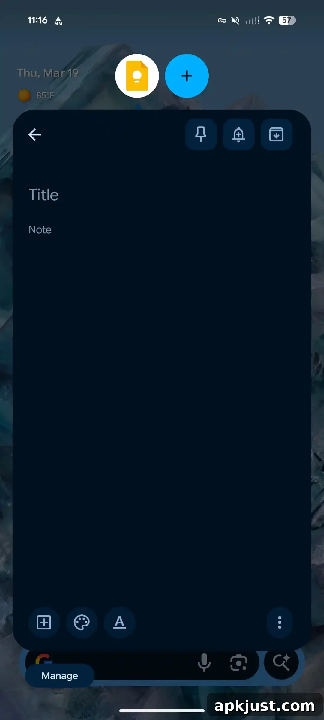 Android Canary 2603 bubble example 4