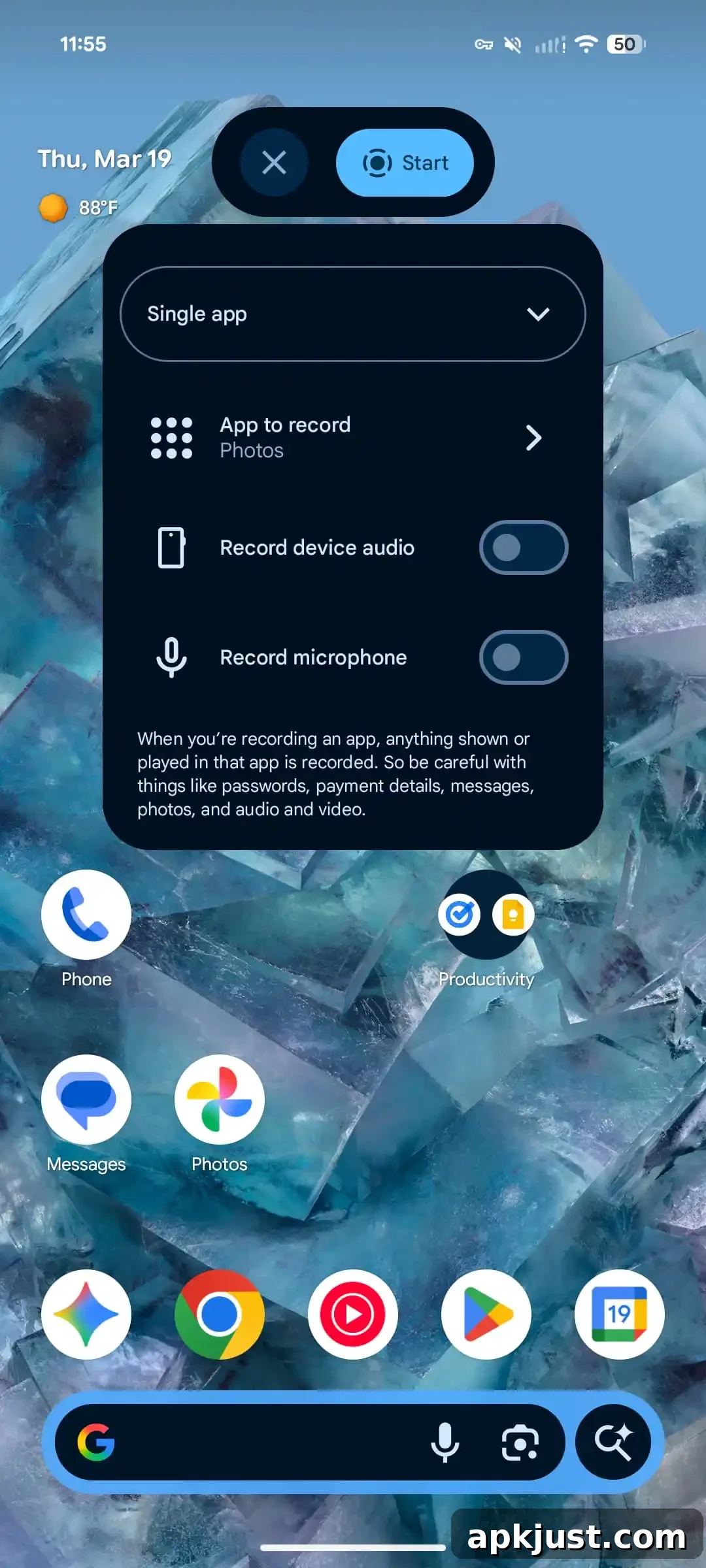 Android Canary 2603 screen recording preview 2