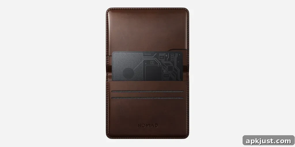 Nomad Tracking Card Air angled view