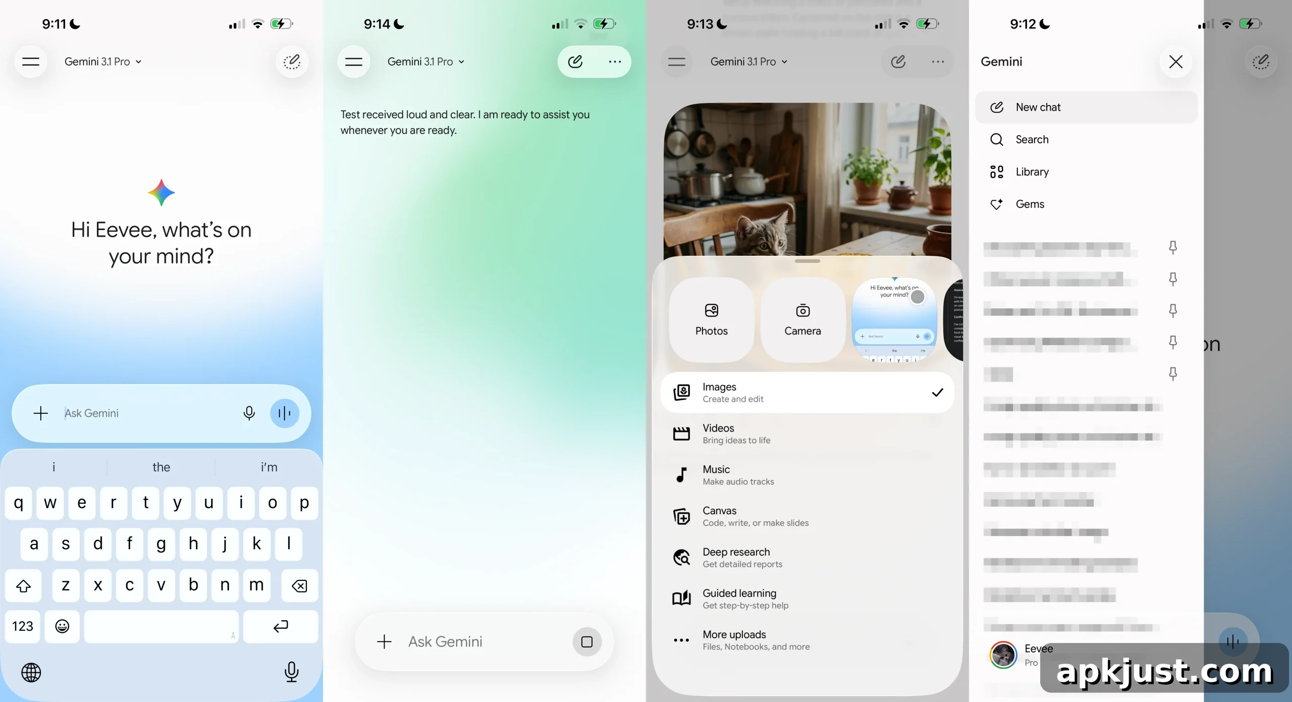 Gemini app redesign screenshot