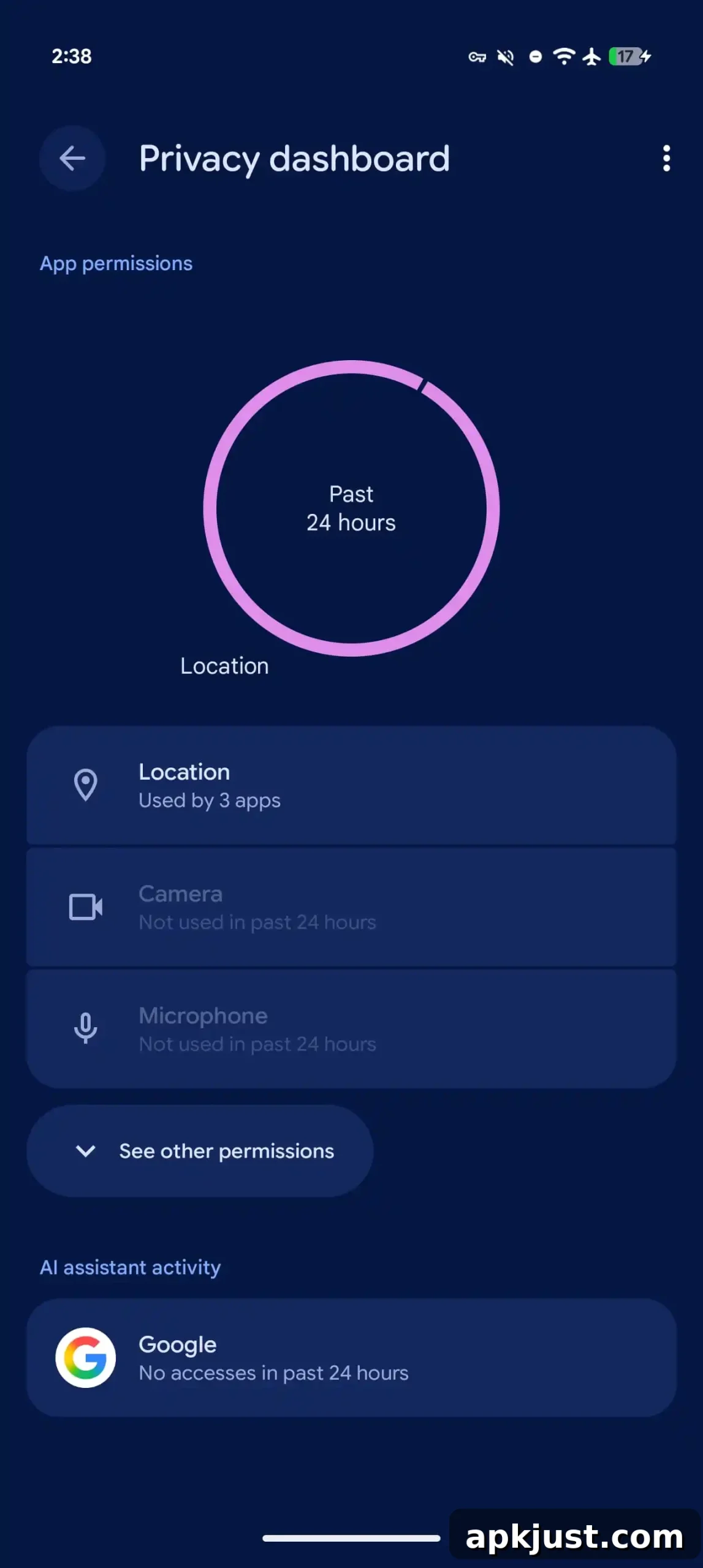 Privacy dashboard Beta 2