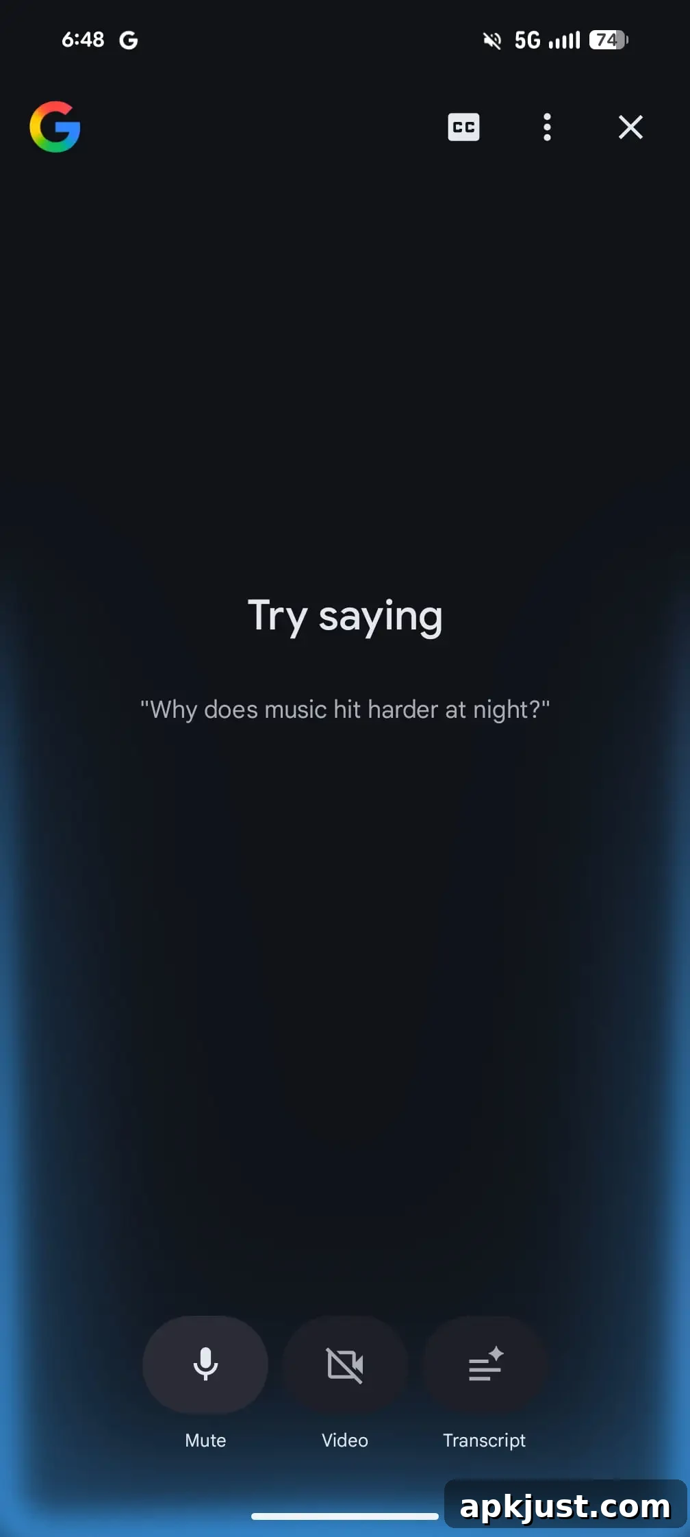 Search Live redesign screenshot 1