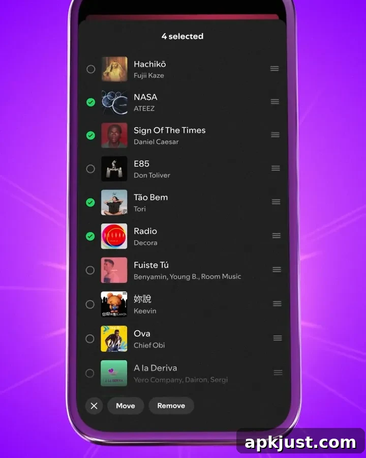 Spotify queue controls