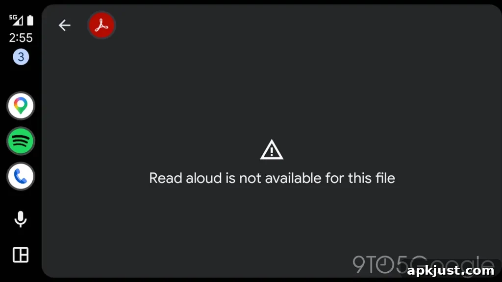 Adobe Acrobat on Android Auto screenshot 3