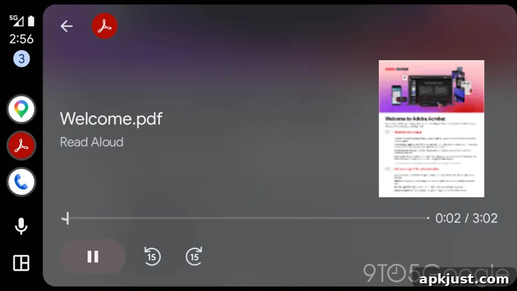 Adobe Acrobat on Android Auto screenshot 4