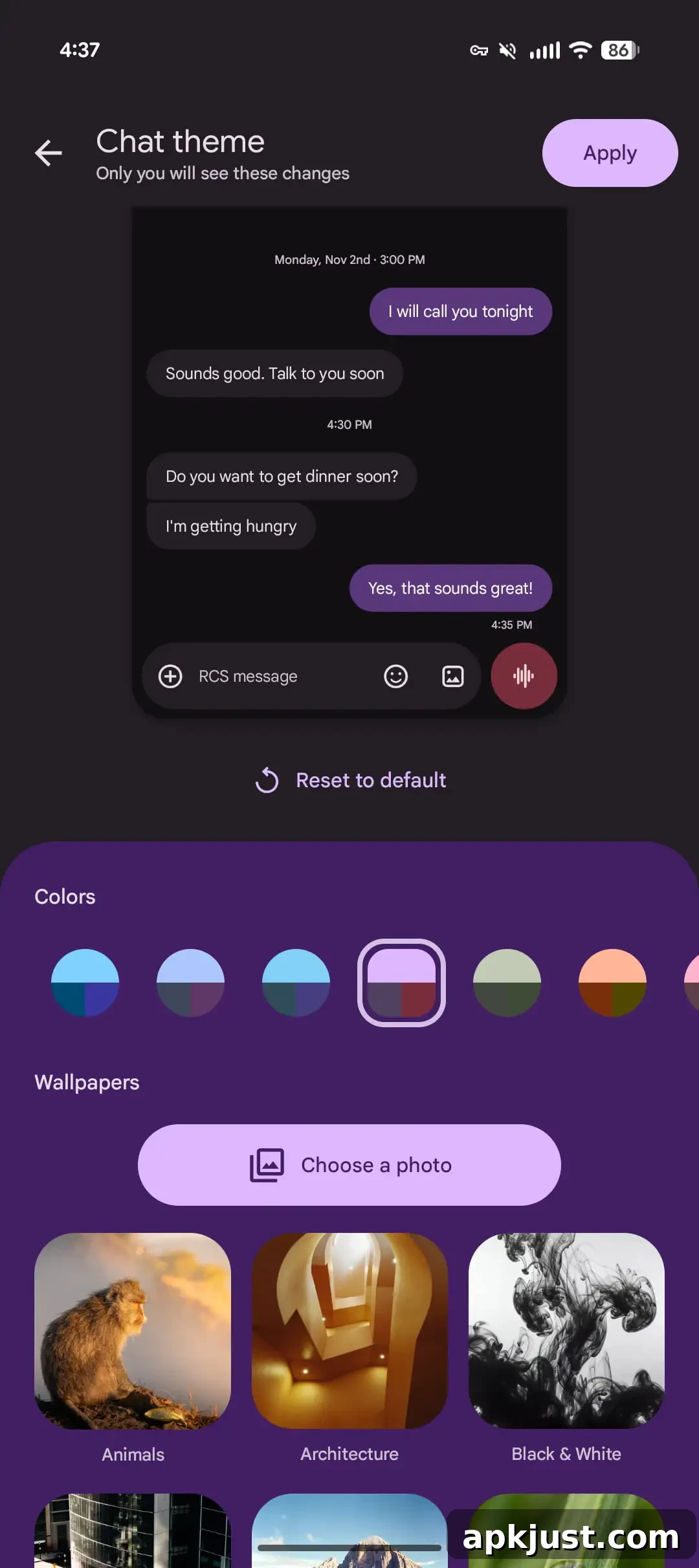 Chat wallpaper example 1