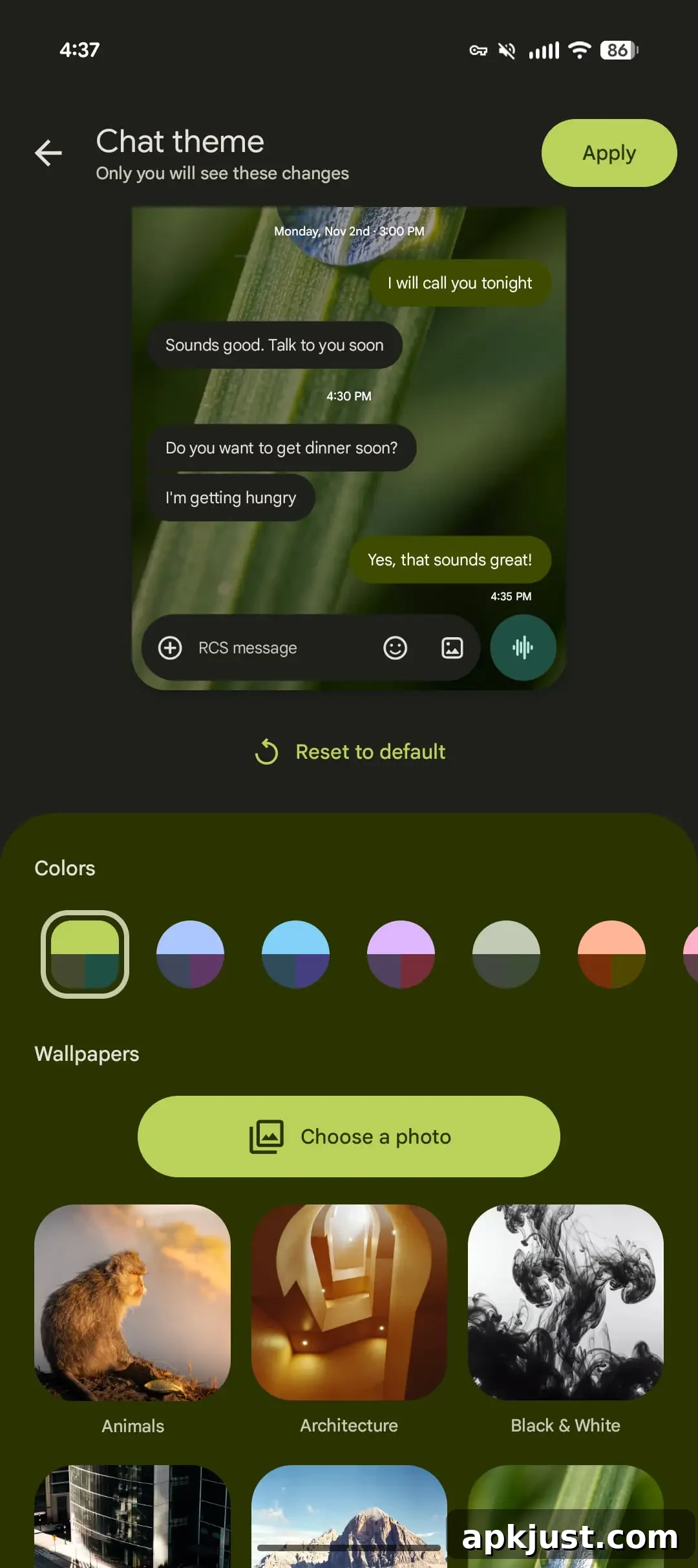 Wallpaper option example 3