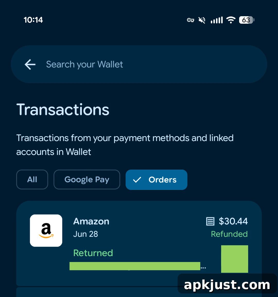 Orders list view screenshot 6