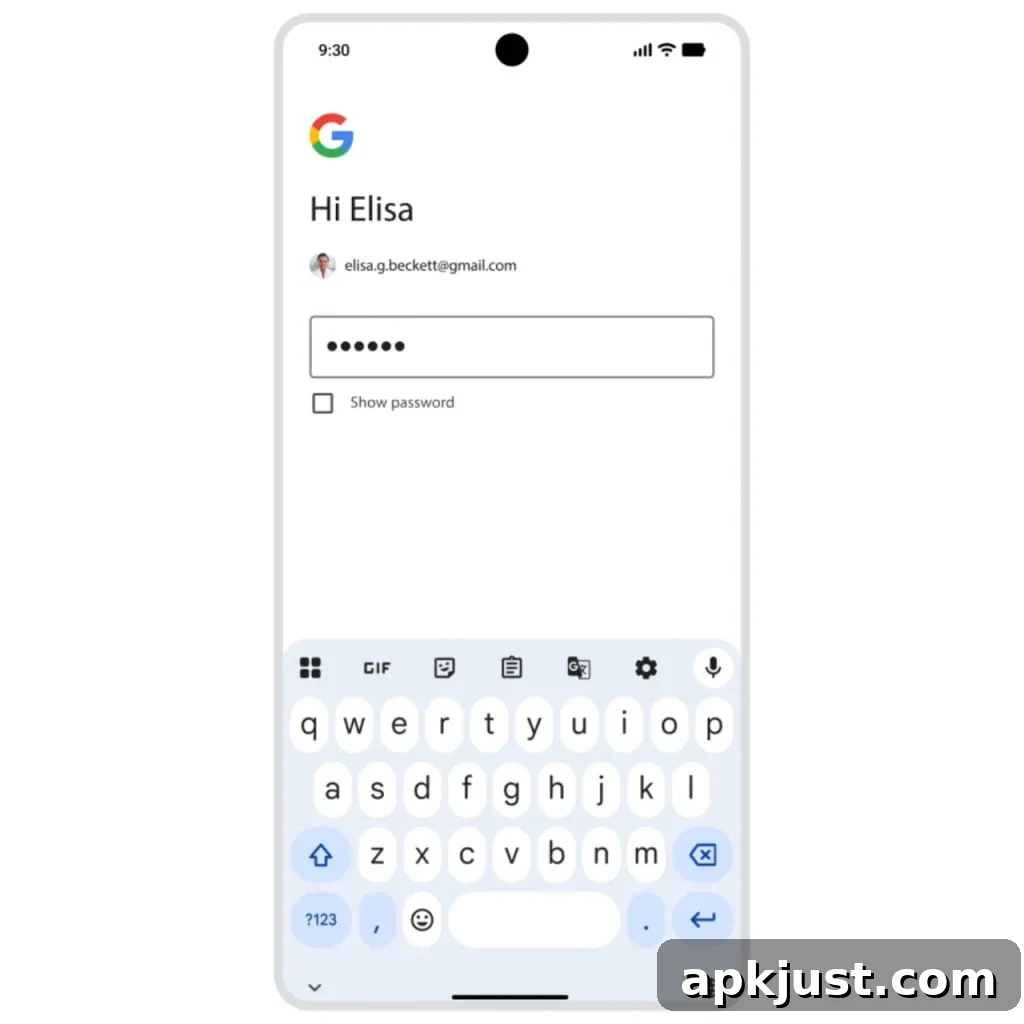Gboard pill-shaped keys example 2