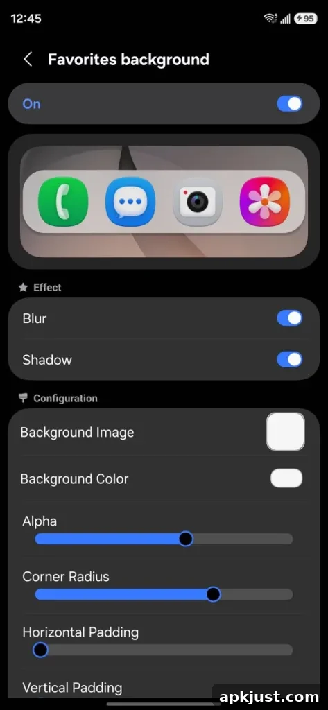 One UI 9 Home Up dock customization preview 1