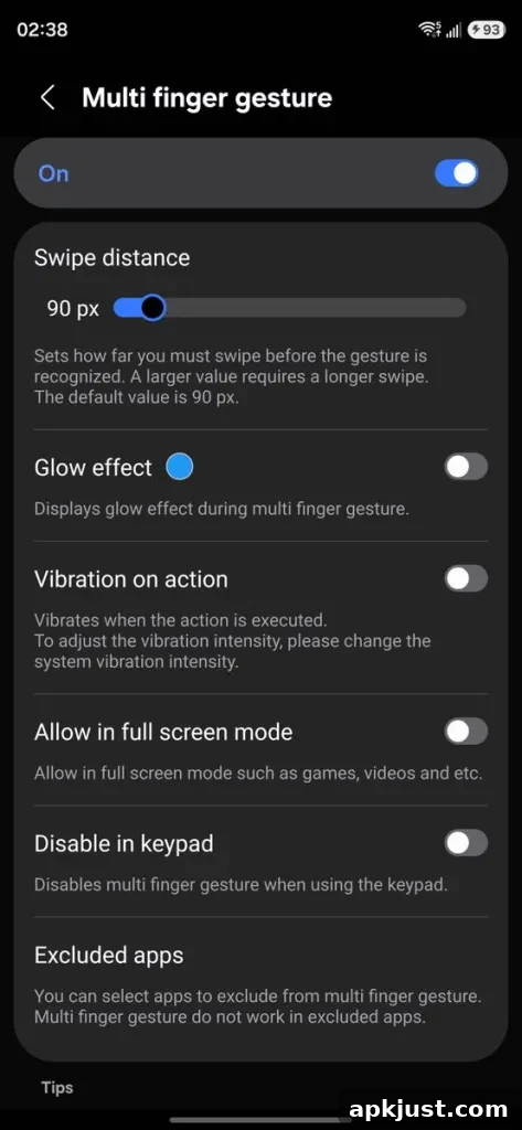 One UI 9 multi-finger gesture preview 3