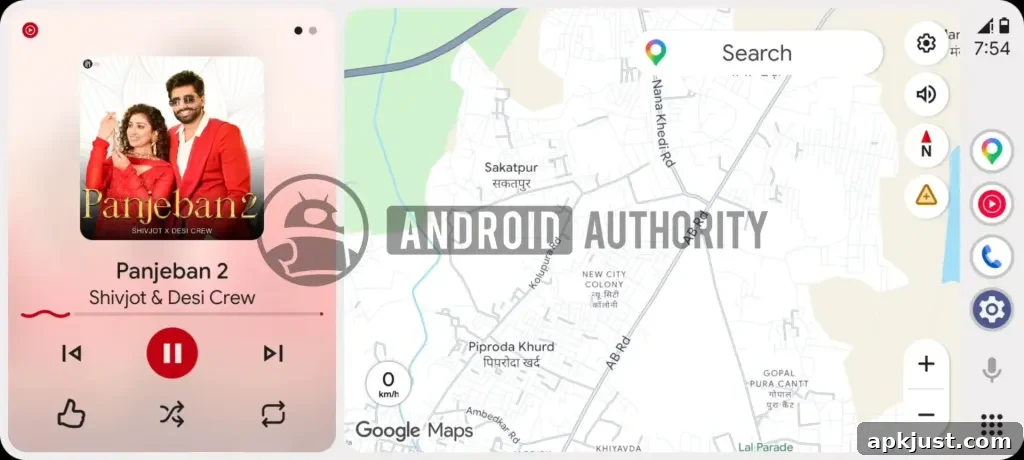 Android Auto media player mockup 2