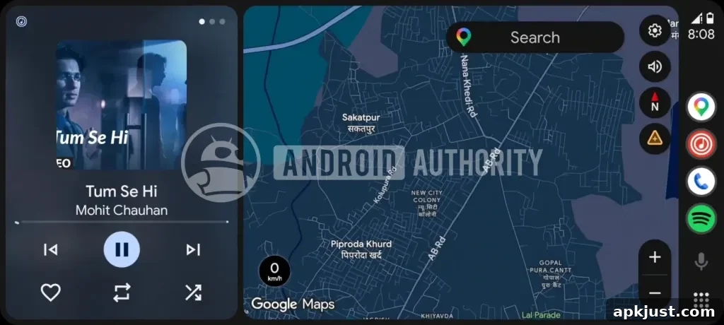 Android Auto media player mockup 3