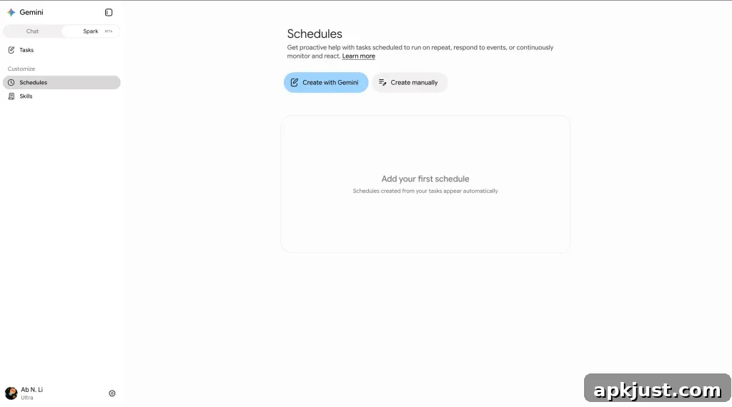 Gemini Spark interface screenshot 2