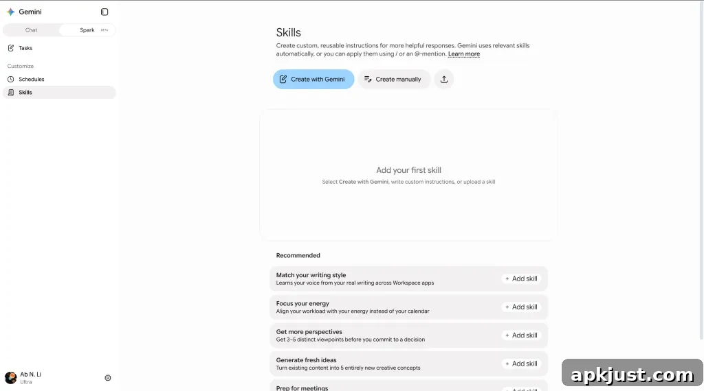 Gemini Spark interface screenshot 3