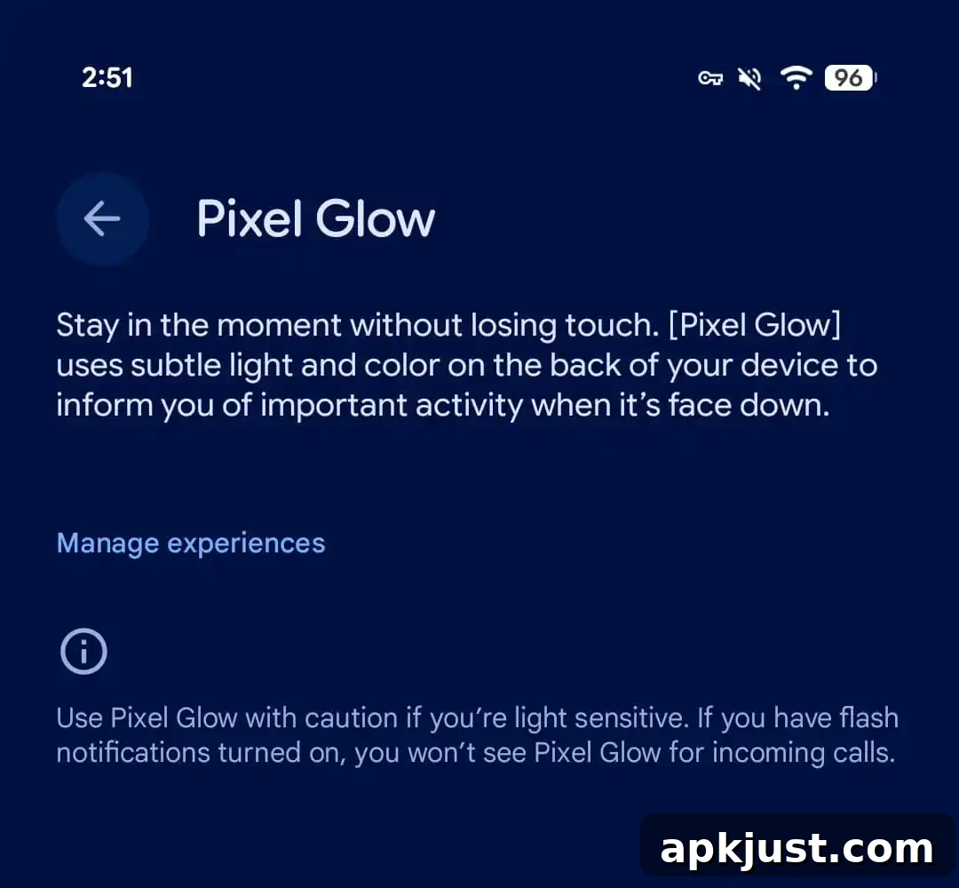 Pixel Glow lighting example