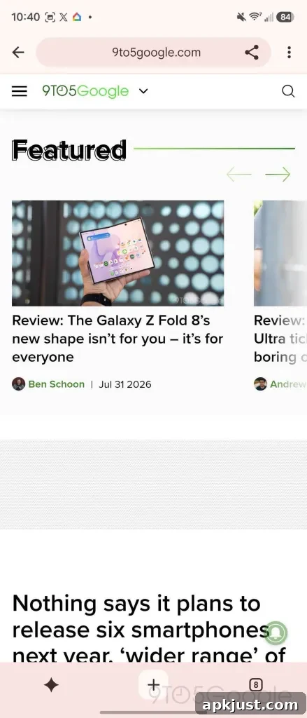Google Chrome rolls out new Android nav bar with Gemini button 2 Chrome mobile dual bars screenshot 1