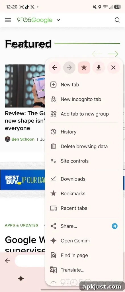 Google Chrome rolls out new Android nav bar with Gemini button 6 Chrome mobile Gemini integration screenshot 5