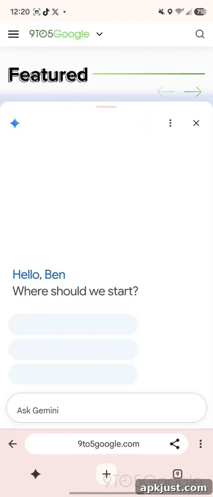 Google Chrome rolls out new Android nav bar with Gemini button 7 Chrome mobile Gemini integration screenshot 6