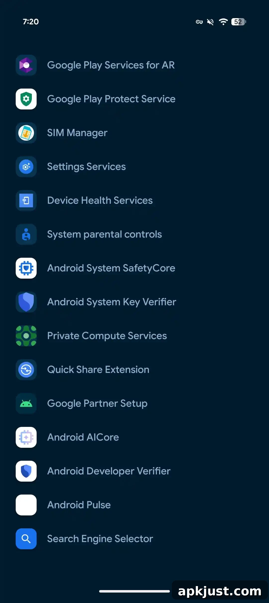 Android Pulse system services screenshot 2