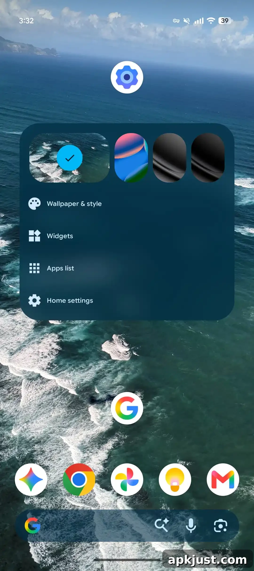 Long press menu - Beta 4