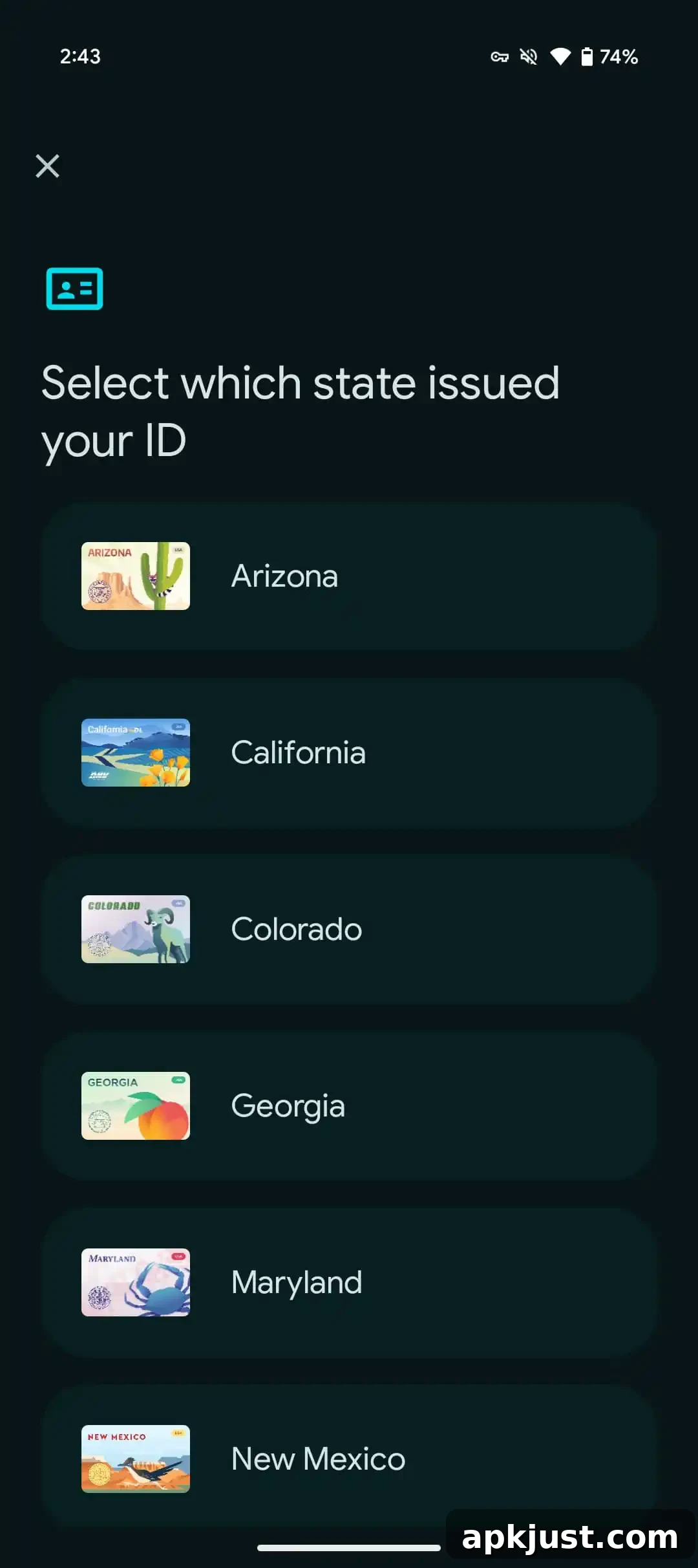 Google Wallet state IDs