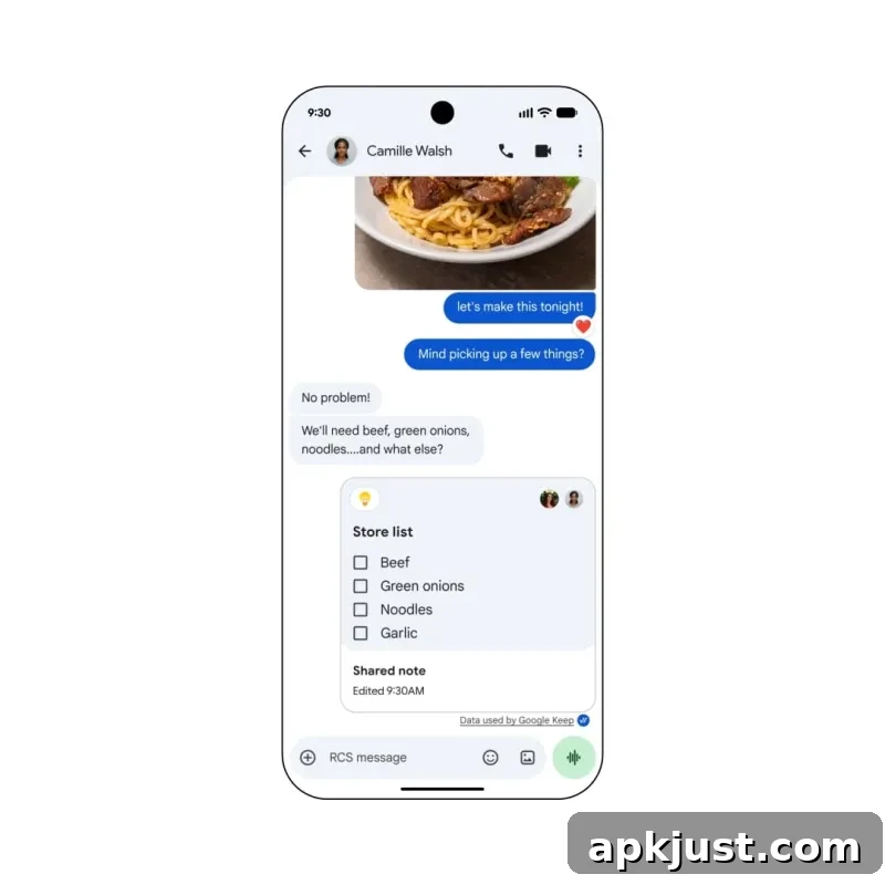 Messages and Keep integration 3