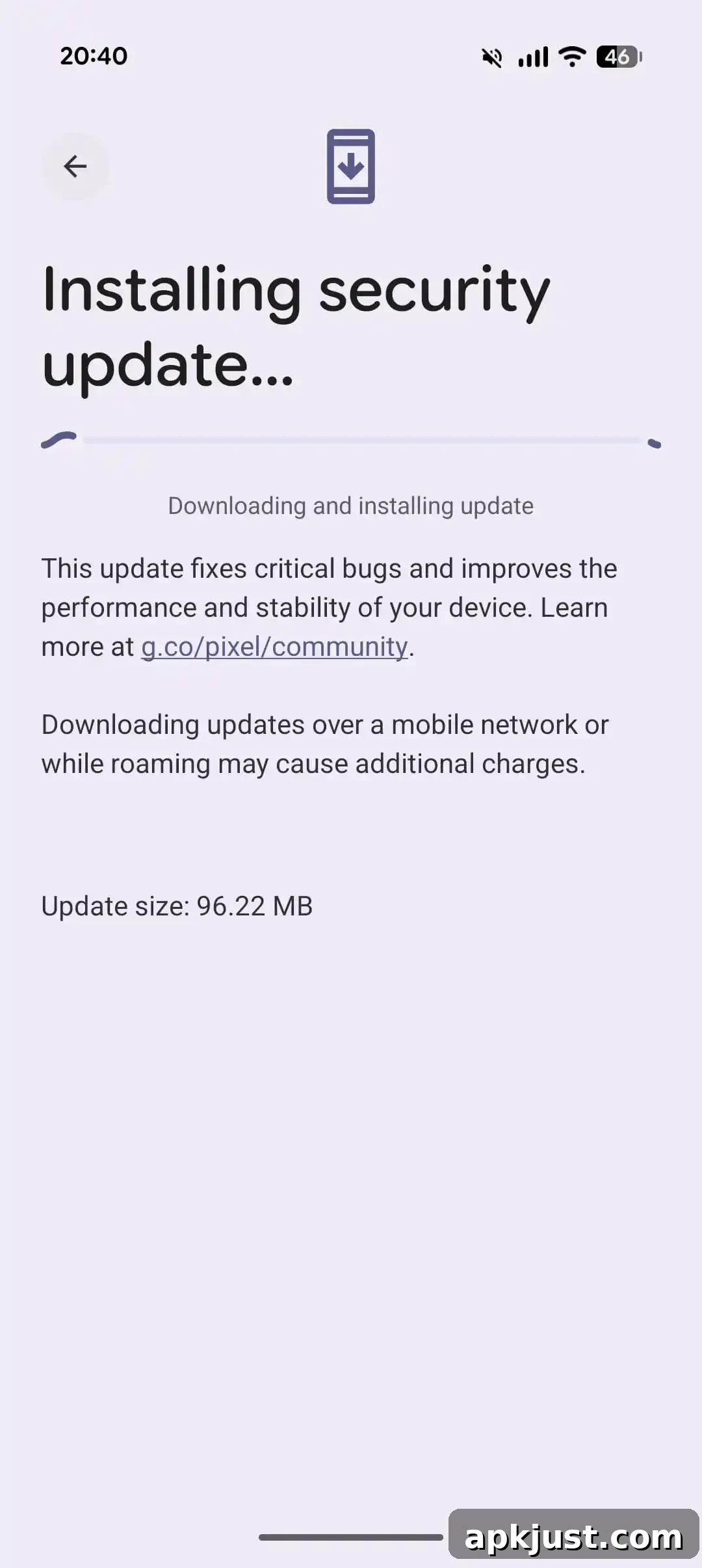 Pixel 11 update screenshot
