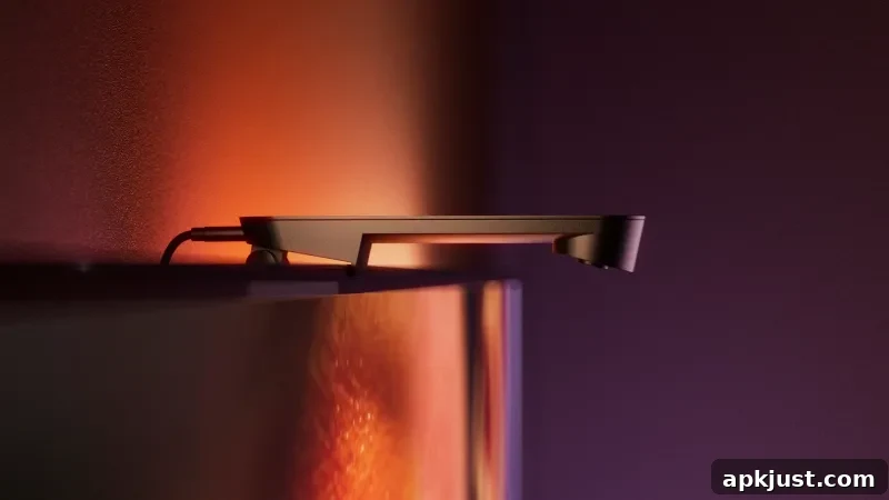Philips Hue Play Screen Sync camera mounted on TV